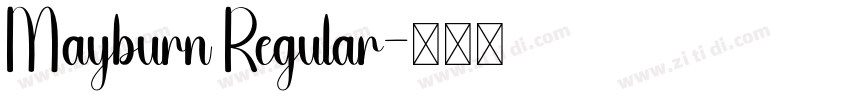 Mayburn Regular字体转换